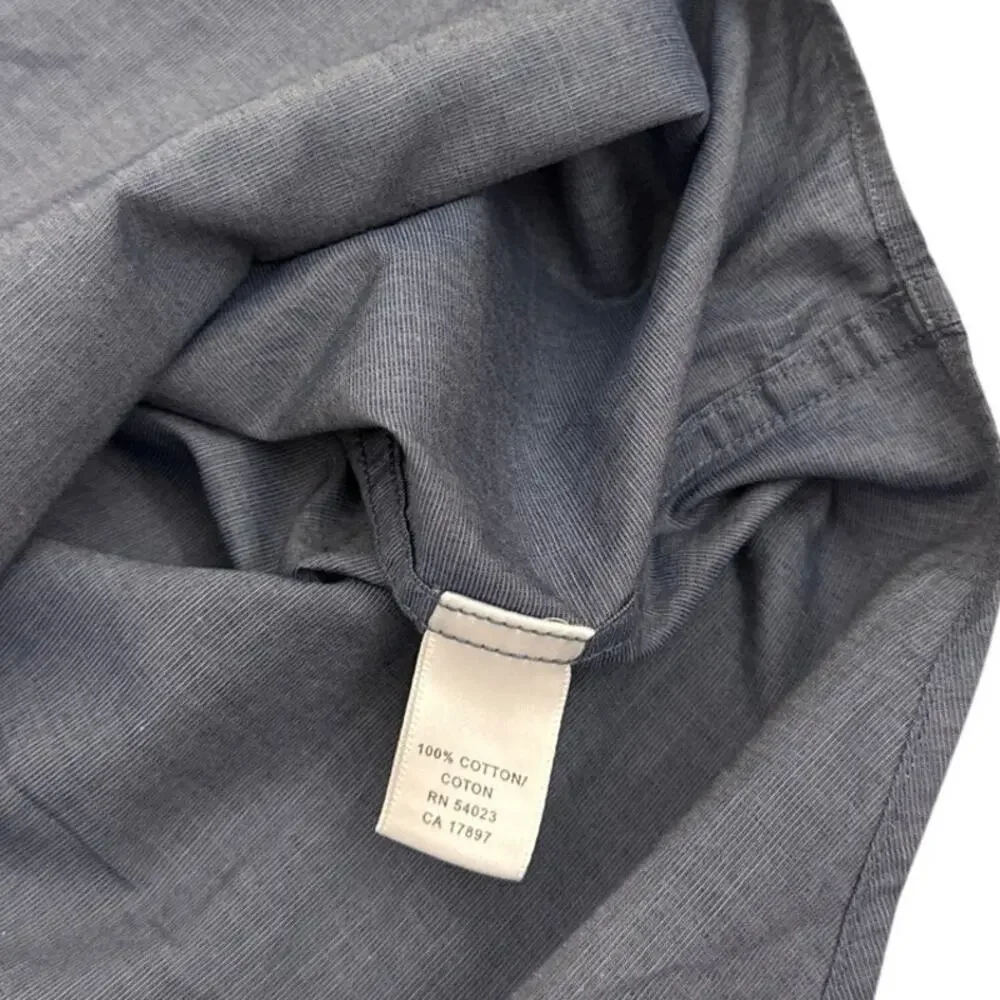Banana Republic Preppy Casual Professional Blue Button Down Shirt Size Men's XL